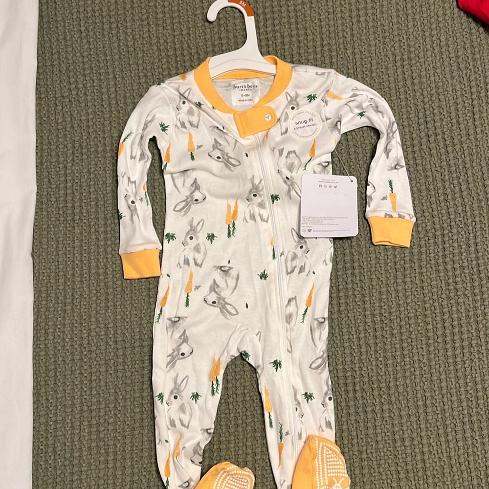 NWT - Burt’s Bee Baby footed onesie